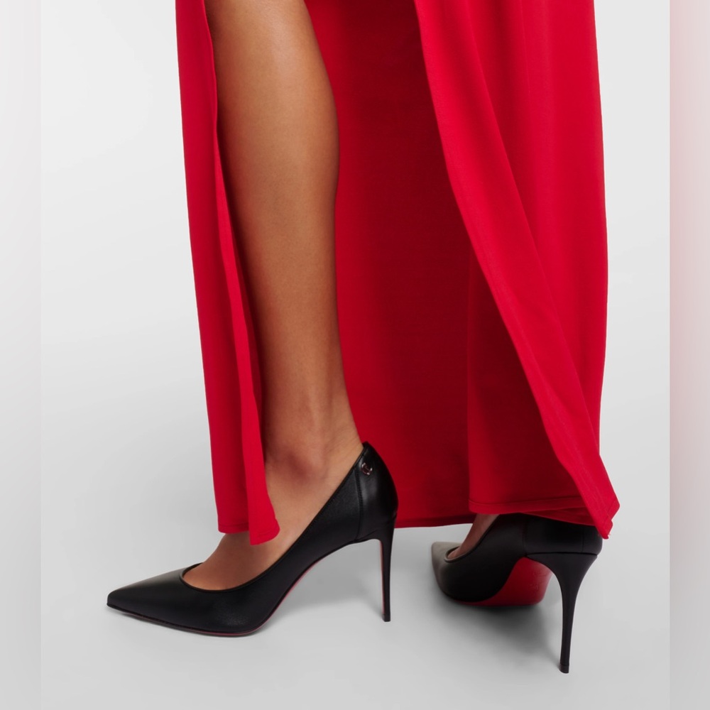 Christian Louboutin Sporty Kate 85 Black Leather Pumps – Size 38